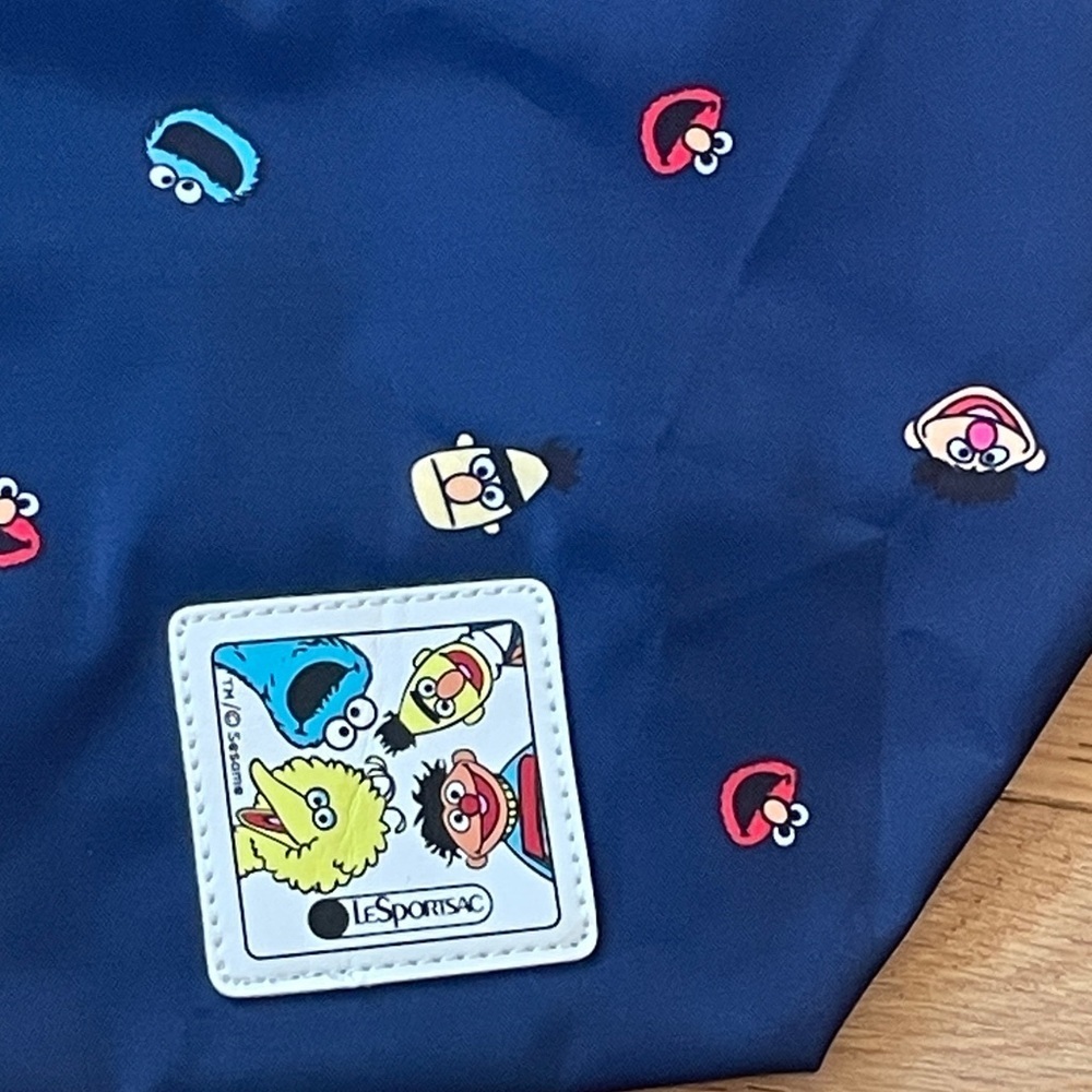 LeSportsac Navy Tote with Sesame Street Characters - Picture 4 of 6